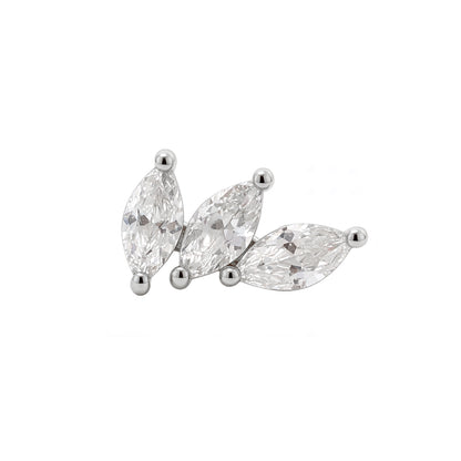Zlatý piercing Foliae – 14k bílé zlato