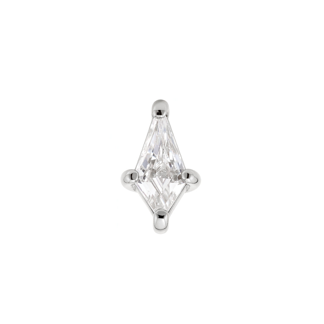 Zlatý piercing Kite – 14k bílé zlato