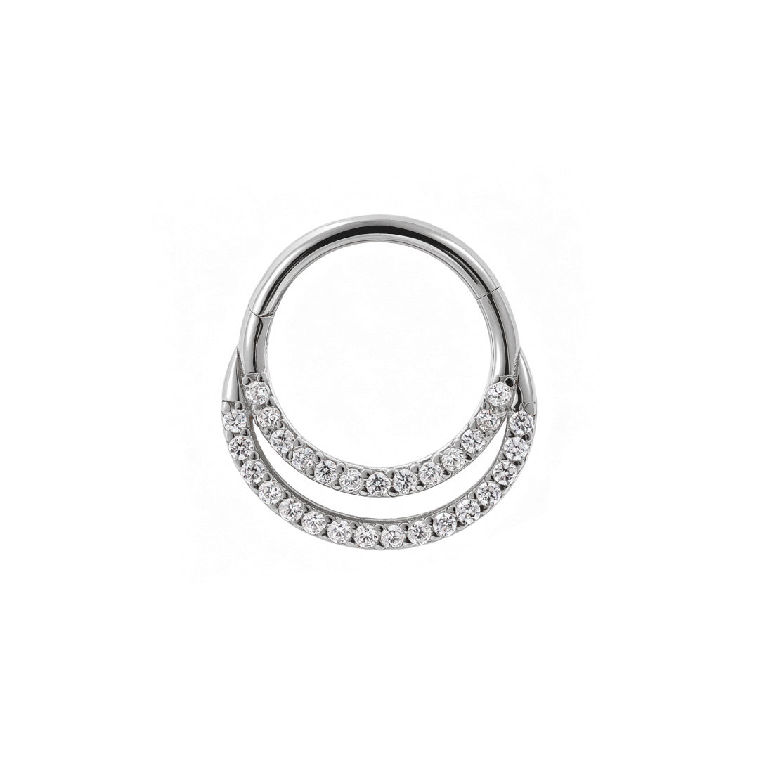 Zlatý piercing Arcus – 14k bílé zlato
