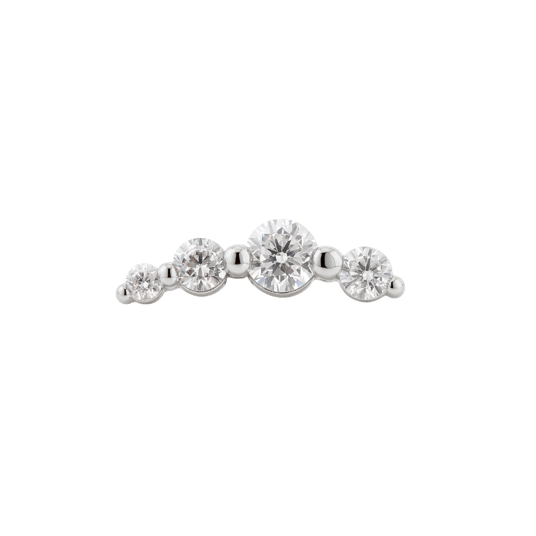 Zlatý piercing Gradus – 14k bílé zlato