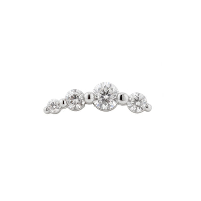 Zlatý piercing Gradus – 14k bílé zlato