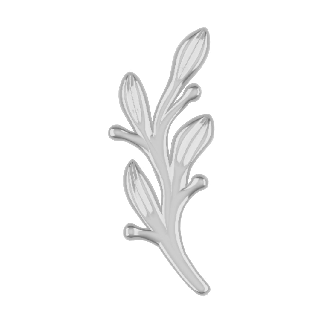 Zlatý piercing Spring – 14k bílé zlato