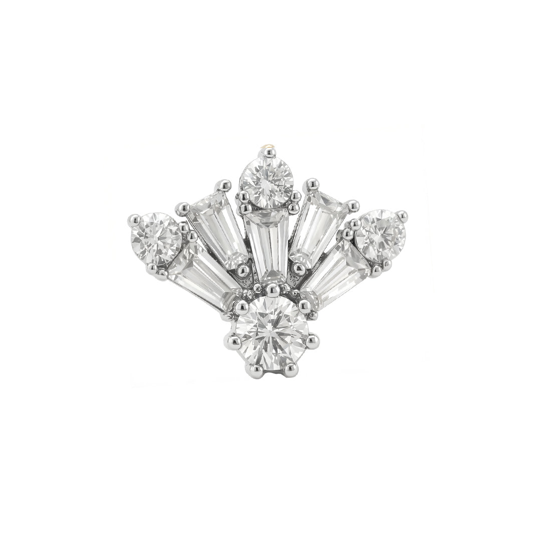 Zlatý piercing Ventaglio – 14k bílé zlato