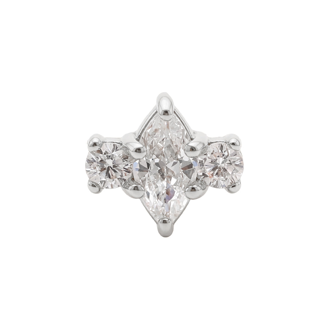 Zlatý piercing Stellux – 14k bílé zlato
